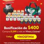 Cupón Walmart Fin Irresistible de $400 de bonificación en vinos y licores