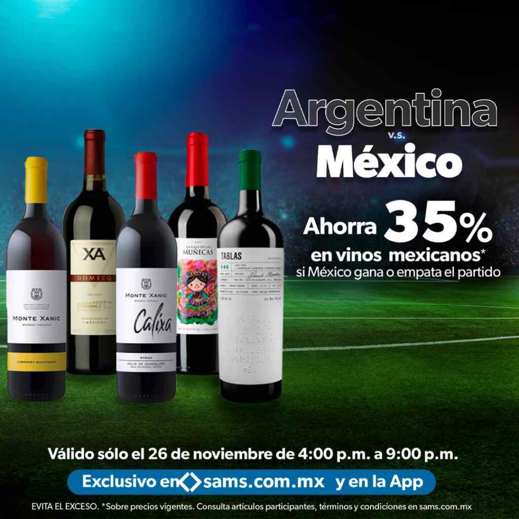 Sams Club Promociones Partido México Vs Argentina Solo Hoy De 4pm A 9pm