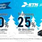 Promoción ETN Vacaciones Navideñas 2022: 50% de descuento a estudiantes y 25% a maestros