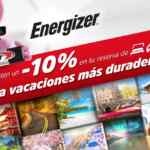 Promoción Vacaciones con Energizer: Compra un producto Energizer y recibe cupón de 10% de descuento en Booking.com