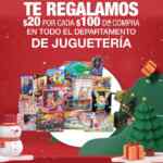 Promoción Navideña La Comer: $20 de descuento por cada $100 de compra en juguetes