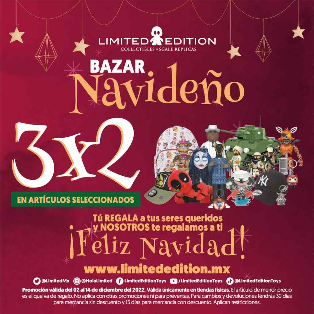 Bazar Navideño Limited Edition: 3x2 en productos seleccionados
