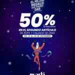Promoción Navideña Martí: Segundo a mitad de precio en ropa y calzado de línea