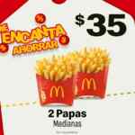 Cupón McDonald's de 2 papas medianas por $35 pesos