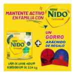 Promo Nido FortiCrece: gorro de Spider-Man Gratis en empaques marcados