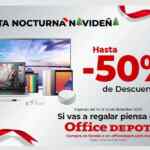 Office Depot Venta Nocturna Navideña 14 al 16 de diciembre: Smart TV Gratis en compras de $8,999