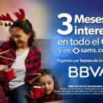 Sam's Club 3 meses sin intereses en toda la tienda con BBVA