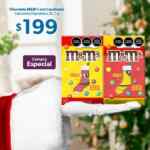 En Sam's Club paquete chocolates M&Ms + calcetines navideños por $199