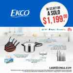 Kit de cocina Ekco con juego de sartenes, olla de presión y más con más del 50% de descuento