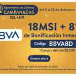 Cupón Walmart Campanadas 8% de descuento + 18 msi con BBVA