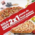 2x1 en pizzas en City Club este fin de semana