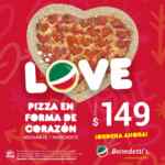 Nueva pizza de corazón Benedettis a $149