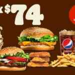 Combo Burger King 5x$74 comida completa con nuggets y postre incluido