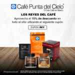 Cupón Café Punta del Cielo de 15% de descuento en su tienda en línea