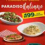 Promoción Italianni's 2023: Pizza, pasta y ensalada ilimitada a sólo $199 por persona