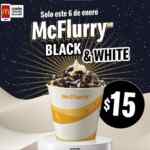 Cupón App McDonald's Día de Reyes McFlurry Black & White a sólo $15 este 6 de enero