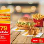 Cupón Martes de McDonald's: McPollo + McNuggets + papas por $79