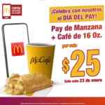 Cupón App McDonald's Día del Pay: Pay de manzana + café por $25 sólo hoy
