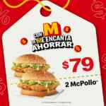 Cupón McDonald's: 2 hamburguesas McPollo por $79