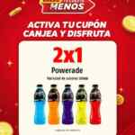 Cupones Oxxo 2x1 en Powerade y 2x1 en chocolate Hersheys Zero Sugar con almendra