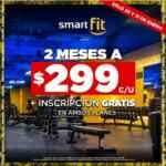 Promoción Smart Fit: 2 meses a $299 c/u + inscripción gratis sólo hasta hoy