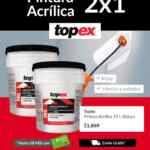 2x1 en pintura acrílica marca topex en Sodimac
