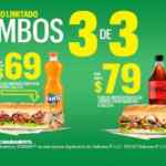 Combos Subway 3 de 3 desde $69 pesos para este 2023