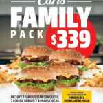 Nuevo Carls Family Pack 2023: 2 famous star con queso + 2 classic burger + 4 papas por sólo $339