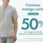 Segundo a mitad de precio en camisas de manga corta en la tienda en línea de C&A