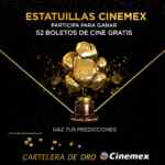 Promoción Estatuillas Cinemex: Código de entrada al cine 2x1 gratis si haces tus predicciones de los Oscares