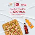 Combo Ofertón de Pizza Hut: 1 Pizza + 2 refrescos por $99 al pedir por DiDi Food esta semana