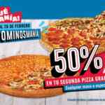 Dominosmanía en Domino's Pizza: Segunda pizza grande a mitad de precio esta semana