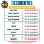 Promociones Fantástico 30 Aniversario: Hasta 65% de descuento en comics y más