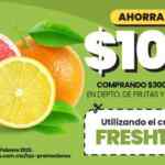 Cupón HEB de $100 de descuento en compras de $300 o más en frutas y verduras
