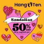 Segundo a mitad de precio en sandalias en Hang Ten