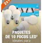 2x1 en Packs de 10 focos LED y lámparas colgantes en Home Depot