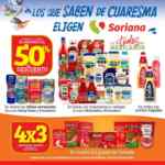 Folleto Soriana fin de semana de Cuaresma 2do a mitad de precio 24 al 27 de febrero 2023