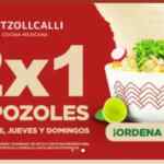 2x1 en pozoles los martes, jueves y domingos en la tienda en línea de Potzollcalli