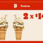 Cupón Burger King 2 conos de helado por solo $14 pesos