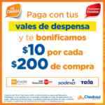 En Chedraui $10 de bonificación en monedero por cada $200 de compra con vales de despensa