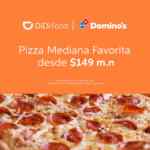 Promoción de la semana Didi Food: Pizza mediana desde $149.00 en Domino's Pizza