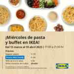 Miércoles de buffet de pasta en IKEA: Buffet a sólo $149 los miércoles si te registras a IKEA Family