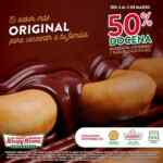 Este fin de semana 50% de descuento en docenas de donas Krispy Kreme original y glaseado chocolate