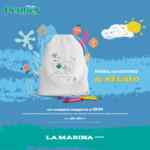 Promo Día del Niño la Marina: morral con crayones de regalo con tus compras