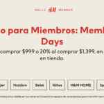 Promo H&M Member Days: del 15% al 20% de descuento adicional este fin de semana