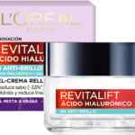 Crema gel facial anti arrugas LOréal Revitalift ácido hialurónico anti-brillo baja a un gran precio