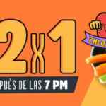 2x1 en boneless personales en Las Alitas de lunes a miércoles después de las 7:00 PM