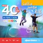 Promoción Dportenis Día del Niño: Hasta 40% de descuento en tenis y ropa de niños