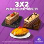 3x2 en pasteles individuales en el Globo