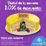 Pastel de la Semana El Globo: 20% de descuento en Pastel con M&M’s Amarillo